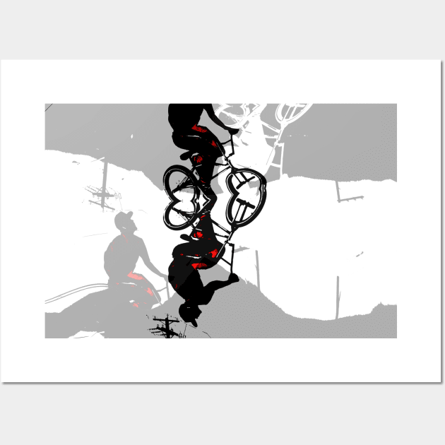 Back-Flip Chaos - BMX Rider Wall Art by Highseller